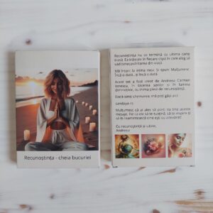 Pachet de carduri oracol „Recunoștința – Cheia Bucuriei”