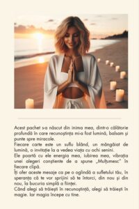 Pachet de carduri oracol „Recunoștința – Cheia Bucuriei” - imagine 2
